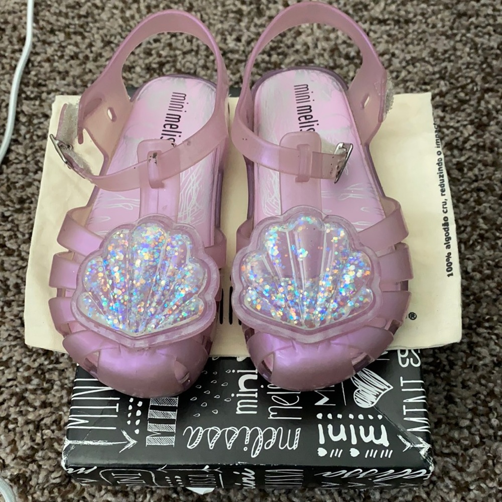 Mini Melissa size 9 sea shell shoes